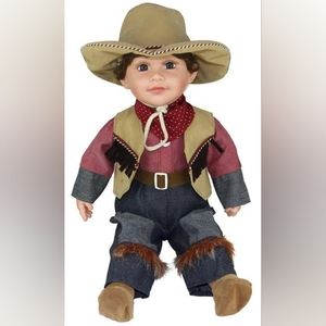 Cuddle Snuggle Cowboy doll for boys girls 24" Vinyl